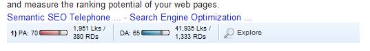 Это легко сделать в Chrome, используя   Расширение Mozbar   , который будет отображать метрическую строку для каждого результата поиска прямо под мета-описанием, как вы могли заметить на скриншоте выше